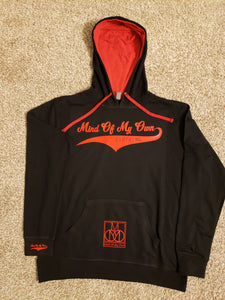 Black Red MOMO Baseball Hoodie