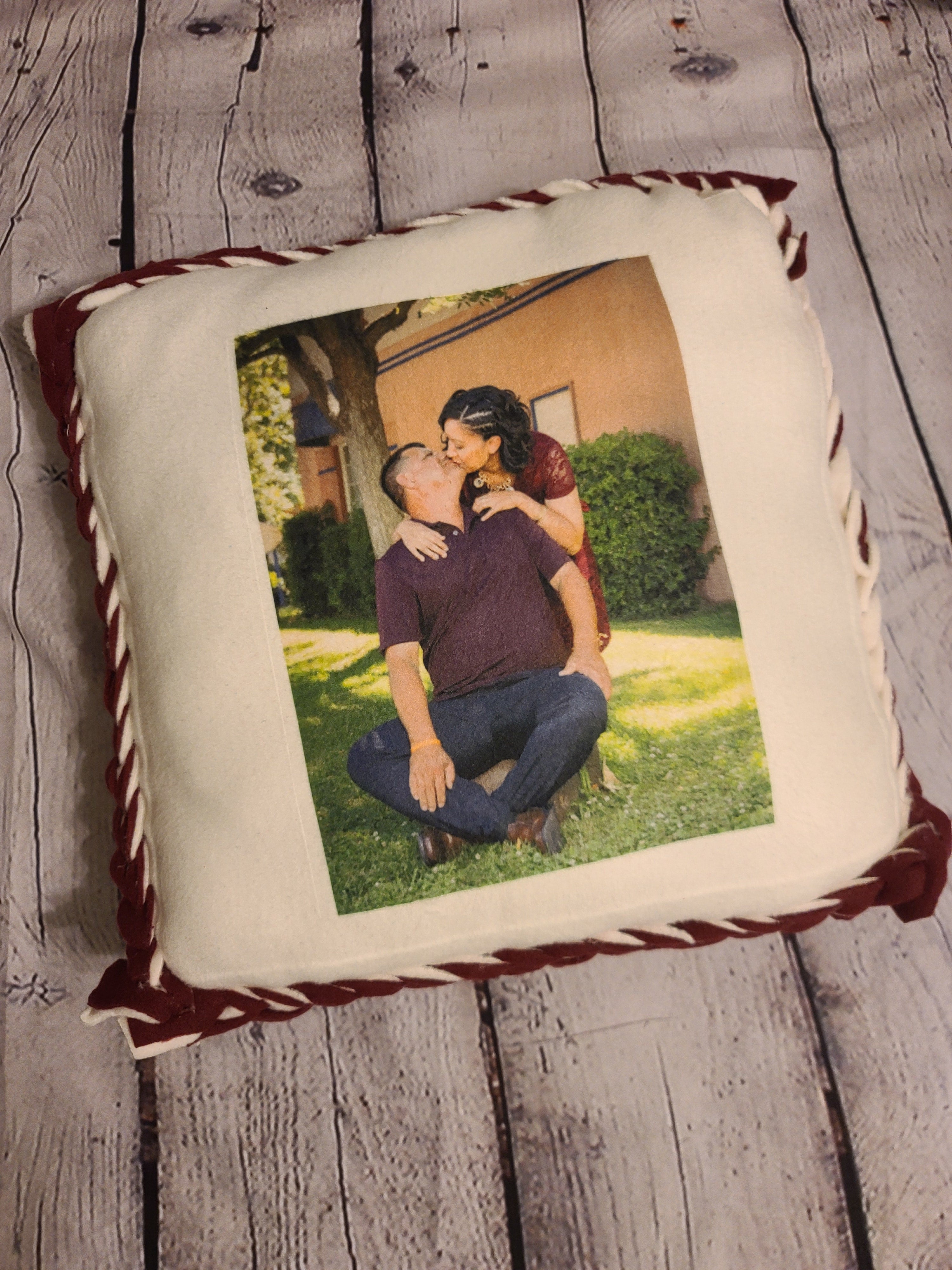 Your Image on a Braided edge pillow