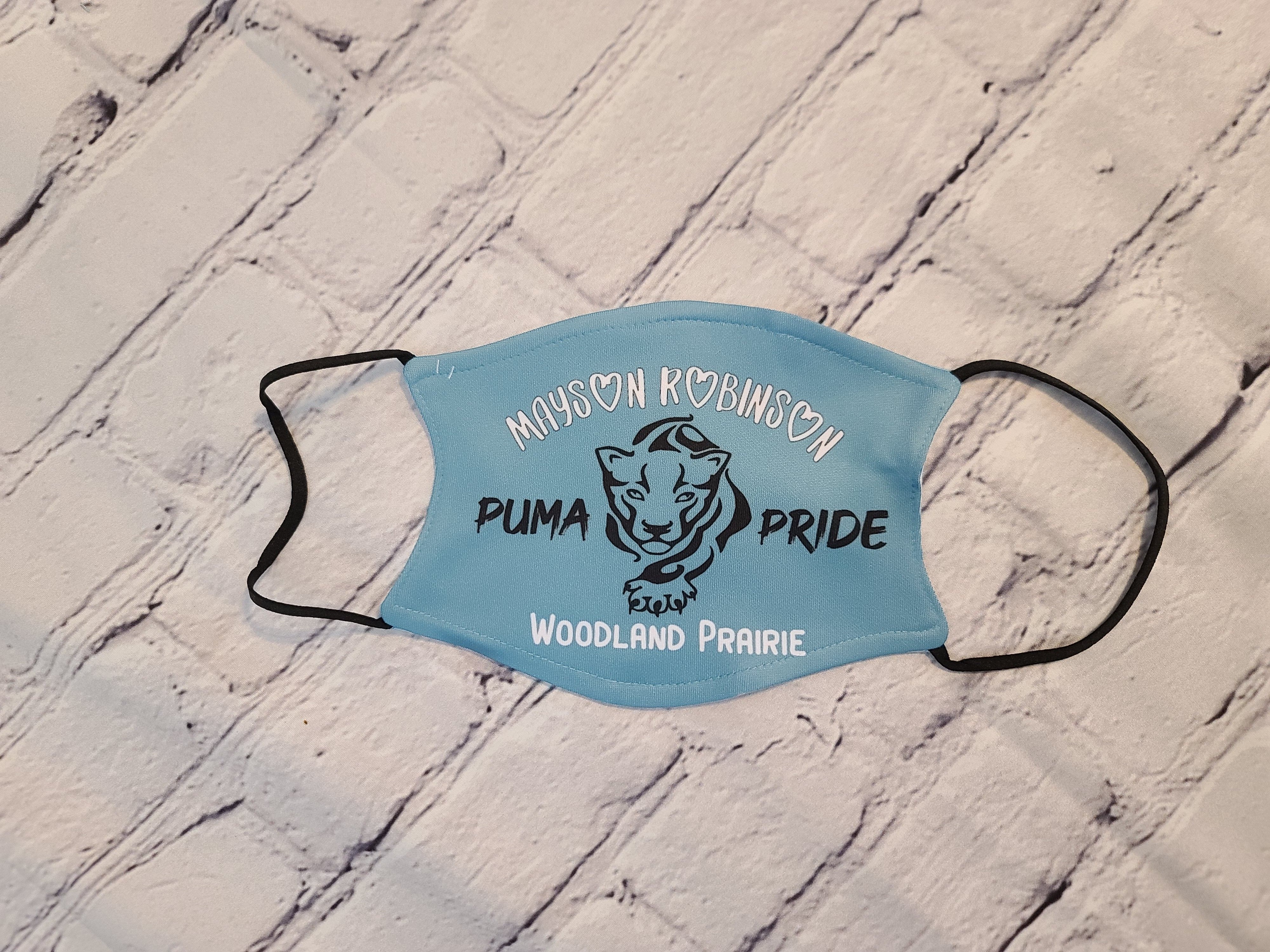 Woodland Prairie Elementary School Custom Sublimation Face mask