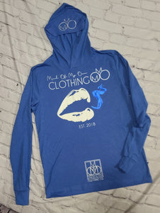 Blue MOMO Lips Hoodie Shirt